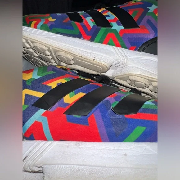 Adidas ZX Flux Torsion sneakers in a multi-color "Art Mosaic Rainbow" print - Picture 13 of 16